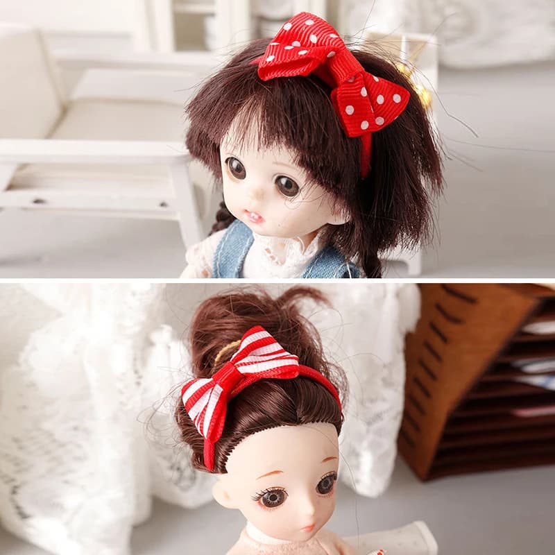 Mini Bow Hoop Headband for Dolls