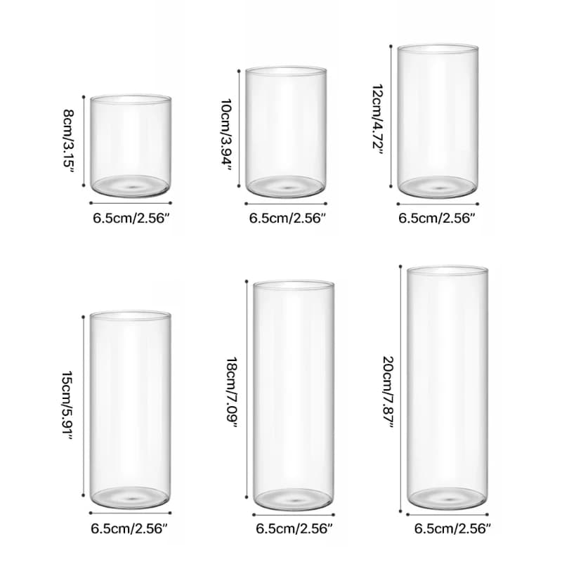 Clear Glass Cylinder Vase