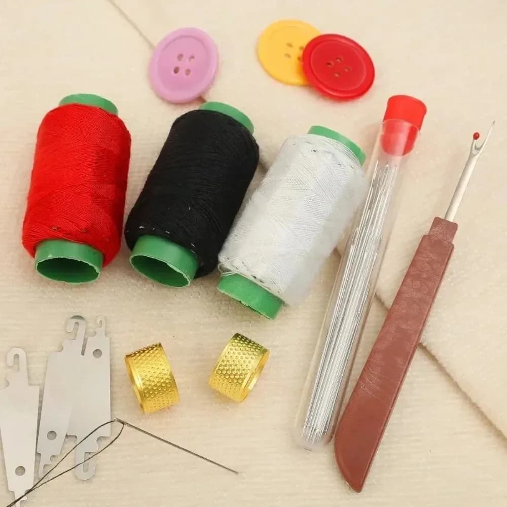 Big Eye Sewing Needle Set with Threading Tools