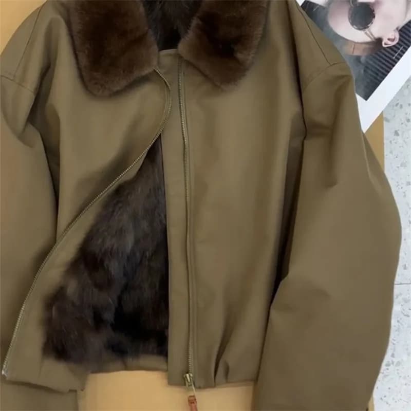 Women's Thickened Lambswool Winter Coat