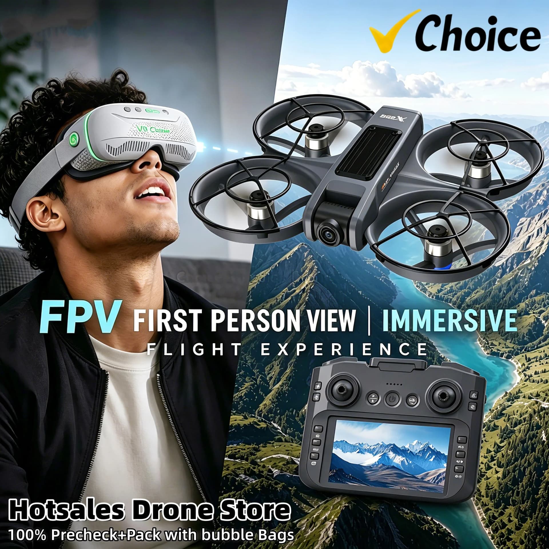 4K FPV Brushless Drone with Dual Camera