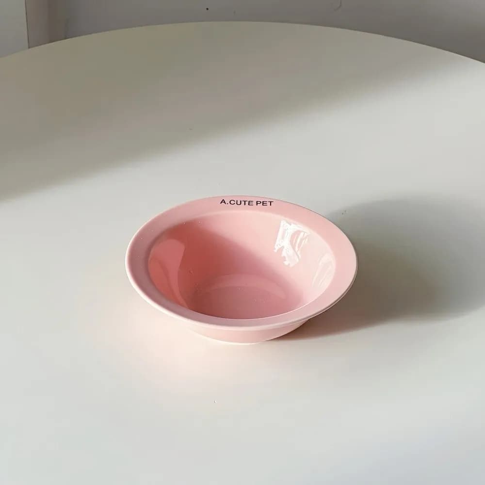 Ceramic Elevated Cat Bowl with Acrylic Stand
