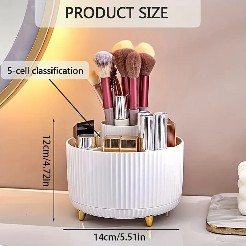 360 Rotating Desktop Pen Holder with 5 Slots