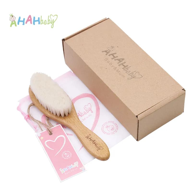 Baby Hair Brush for Hair Personalized Baby Brush Soft Goat Bristle Kids Hair Brush Newborn Hair Comb for Care