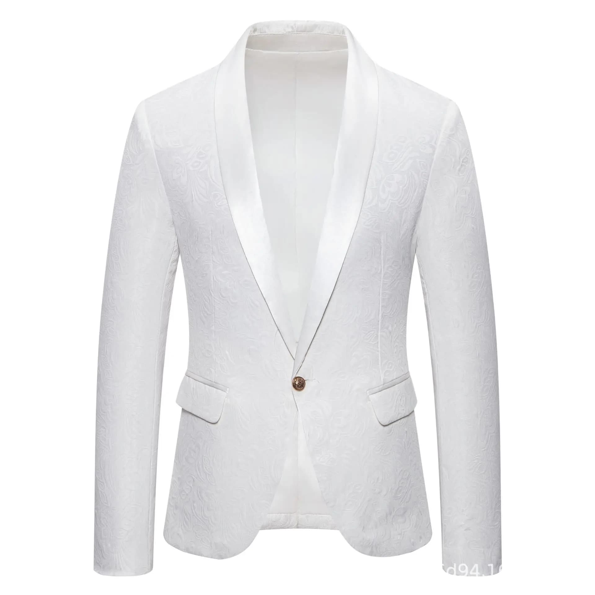 Men's Slim Fit Jacquard Suit Jacket