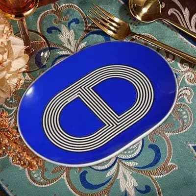 Ceramic Bone China Oval Condiment Plate Set