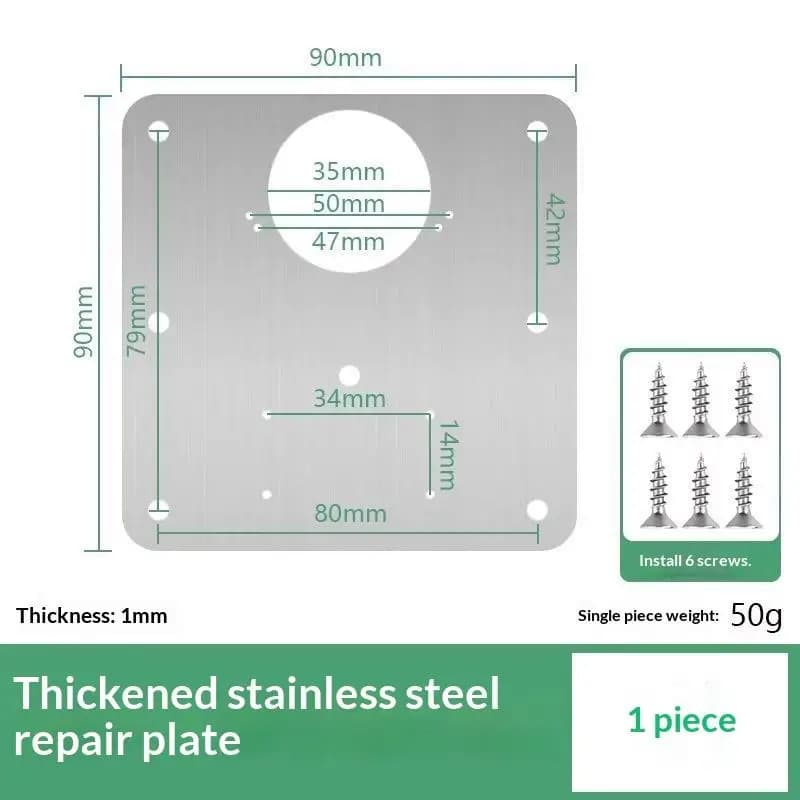 Stainless Steel Hinge Repair Bracket Kit 4-Piece