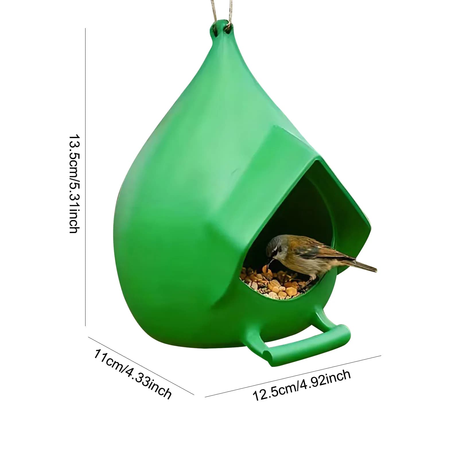 Hanging Bird Feeding Station with Rain Roof