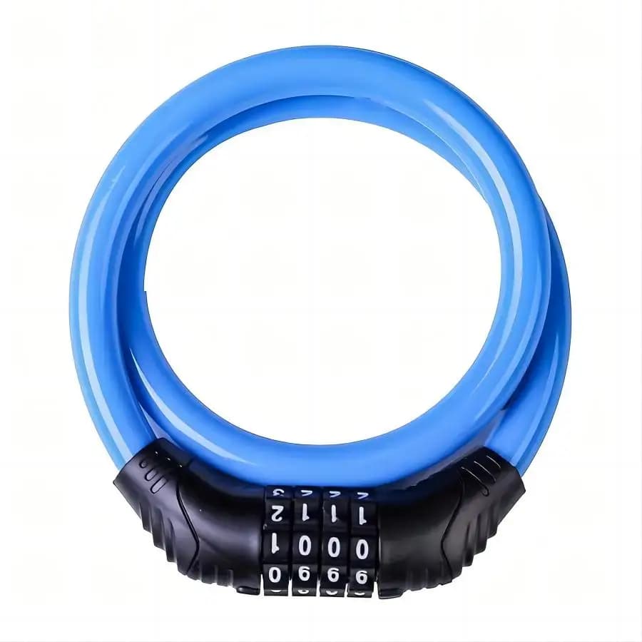 4-Digit Resettable Coil Cable Bike Lock