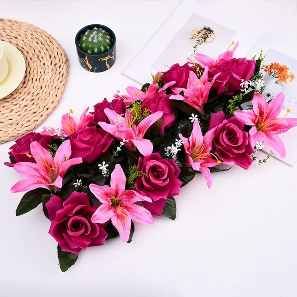 Artificial Rose Flower Arch Decor