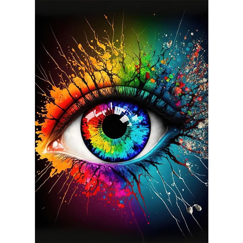 Abstract Eye Features Canvas Wall Art Print