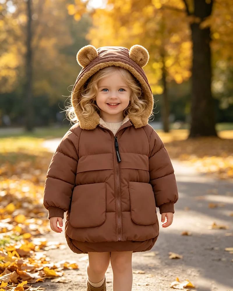 Kids Winter Down Hooded Coat