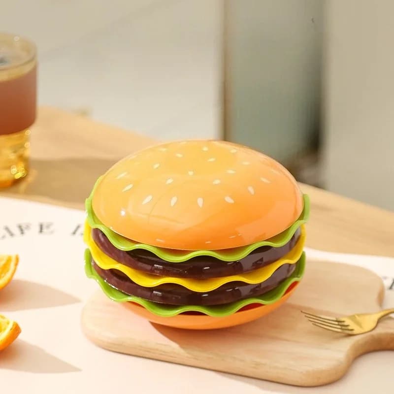 Stackable Hamburger Plate Set