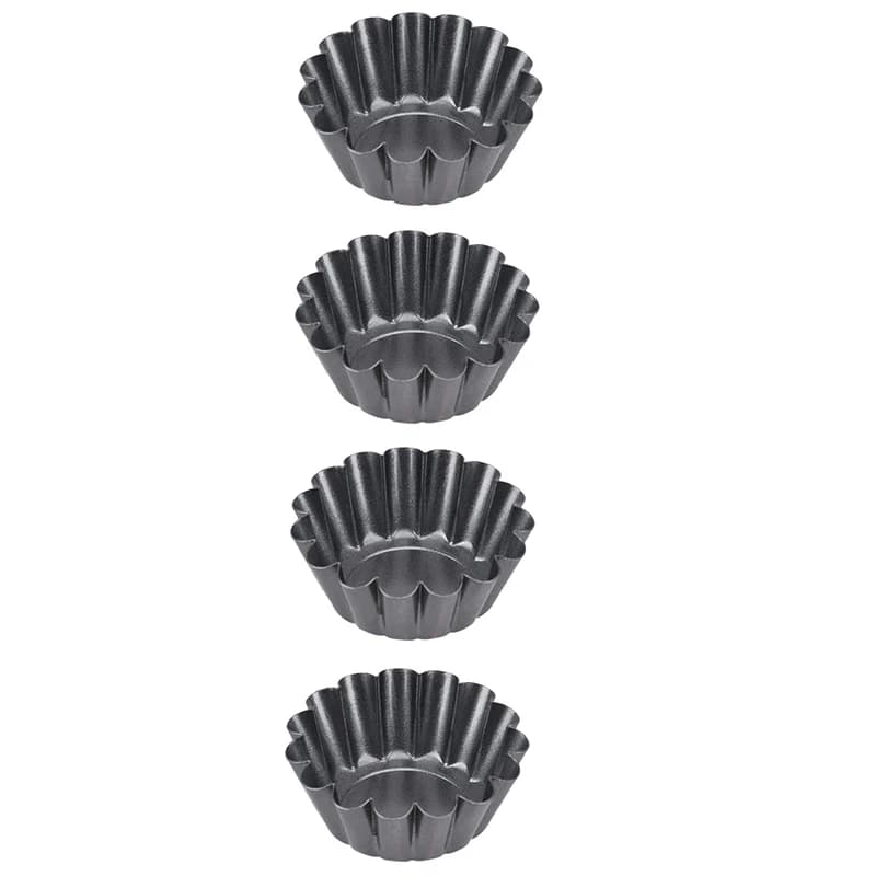 Mini Tart Pan Carbon Steel Non-Stick Fluted