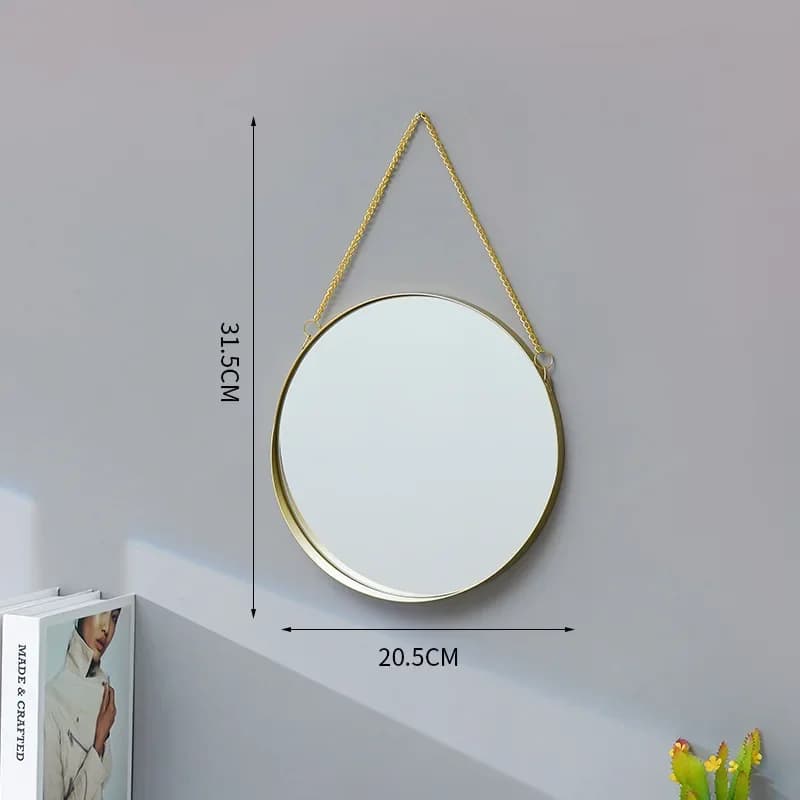 Round Stainless Steel Wall Mount Bathroom Mirror