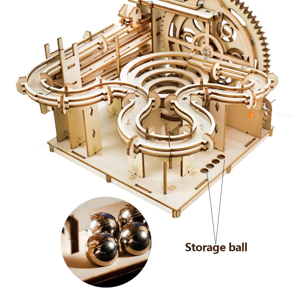 3D Wooden Marble Run Puzzle Kit