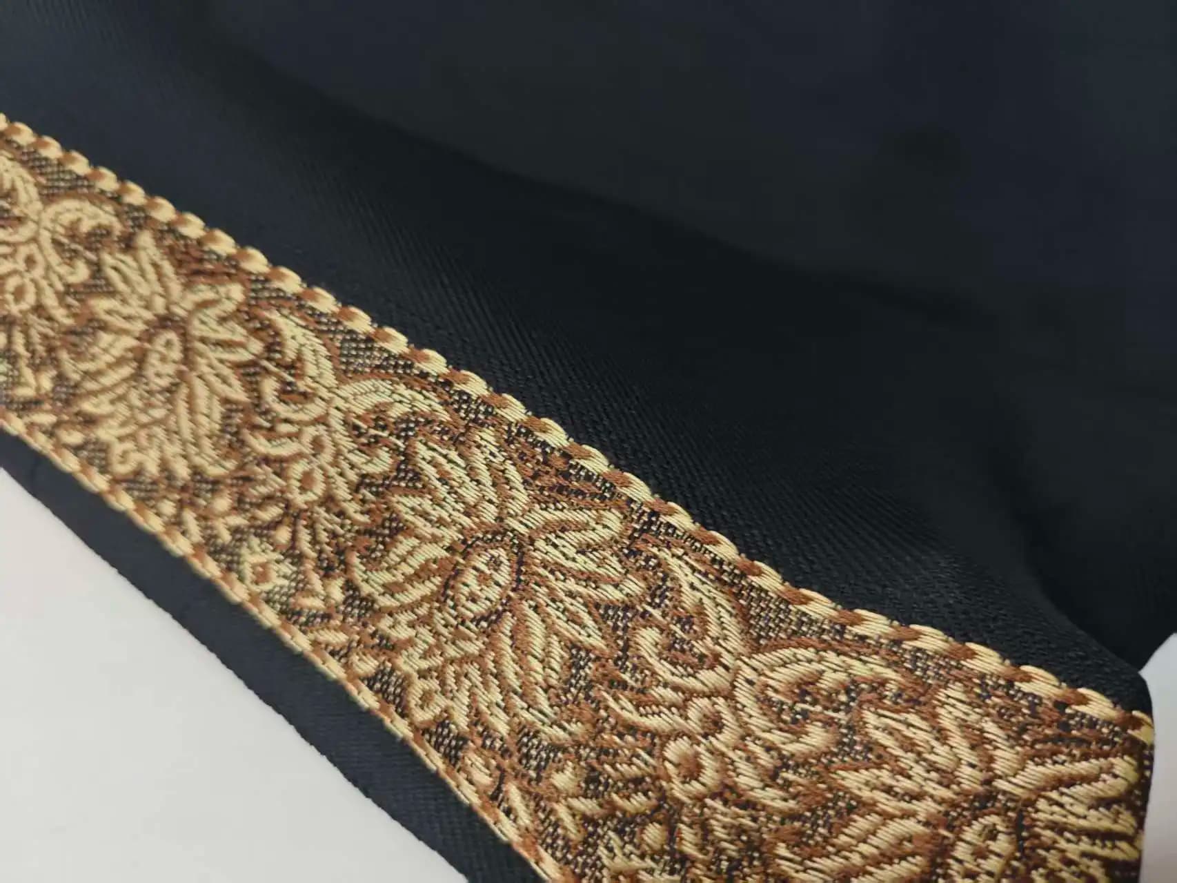 Muslim Black Scarf for Men Elegant Wrap Turkey Dubai Headscarf Ourdoor Islamic Eid Prayer Headwraps Summer Headband
