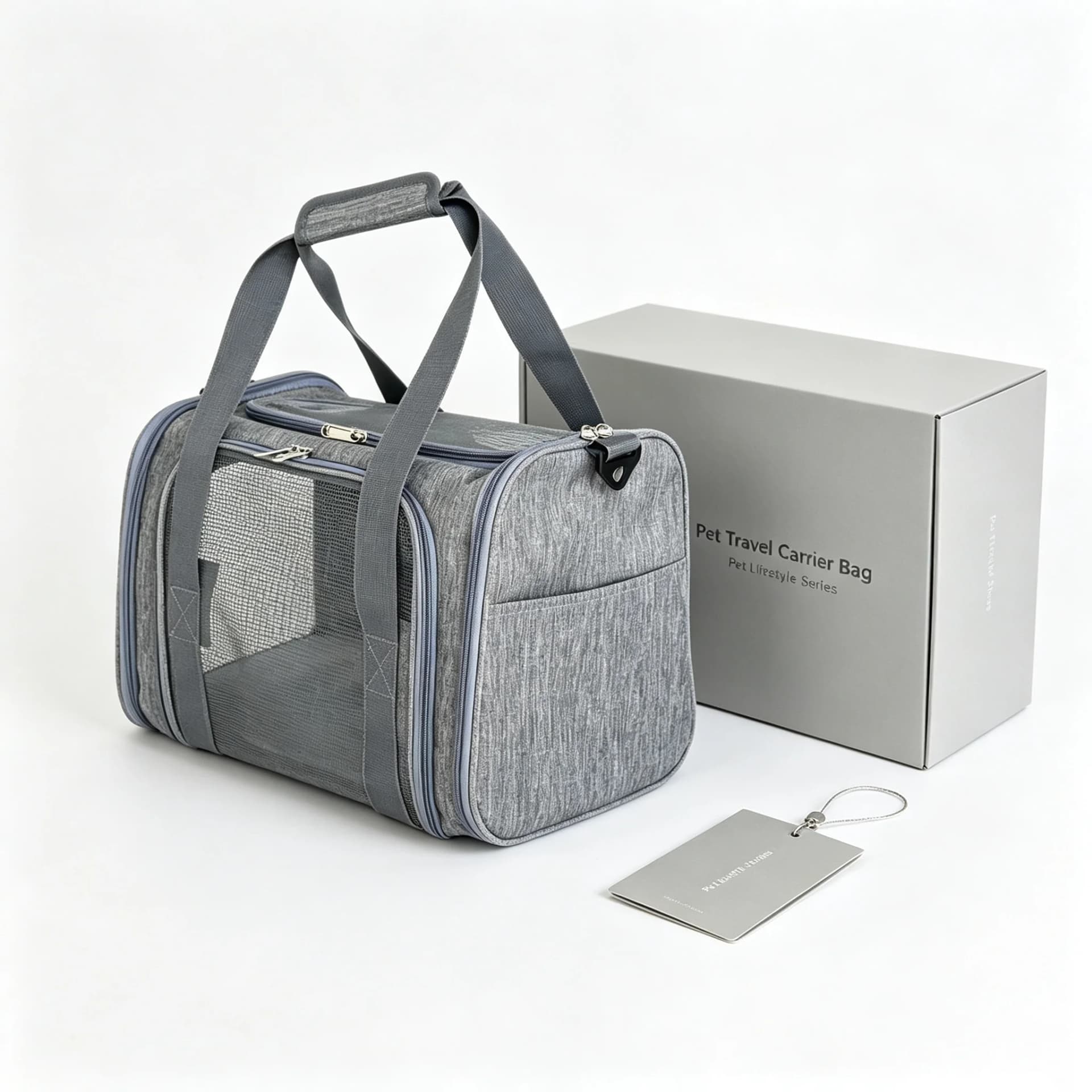 Soft-Sided Pet Carrier Bag for Medium Large Cats & Puppies, Portable Travel Dog Carrier Handbag