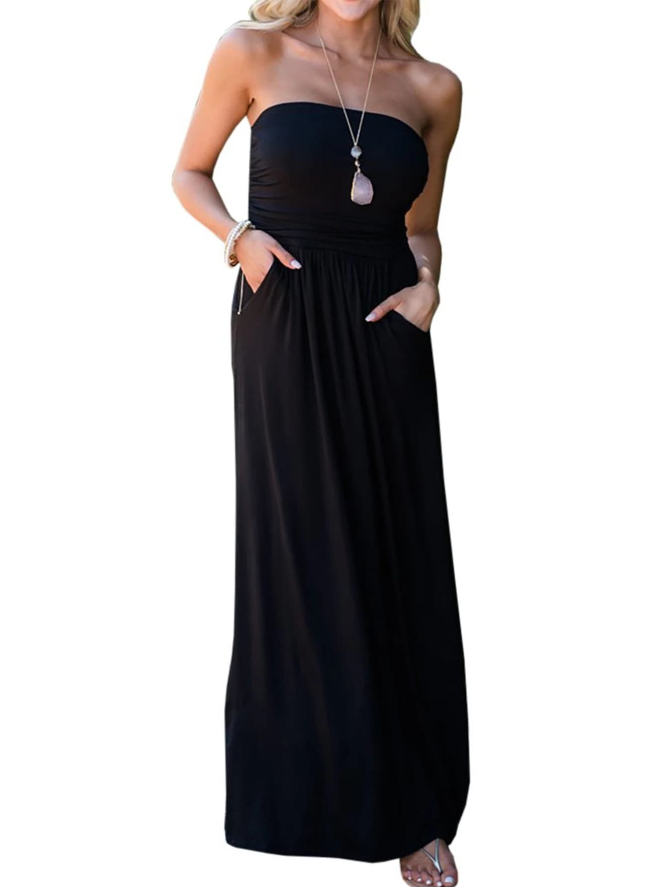 Women's Summer Strapless Casual Dress