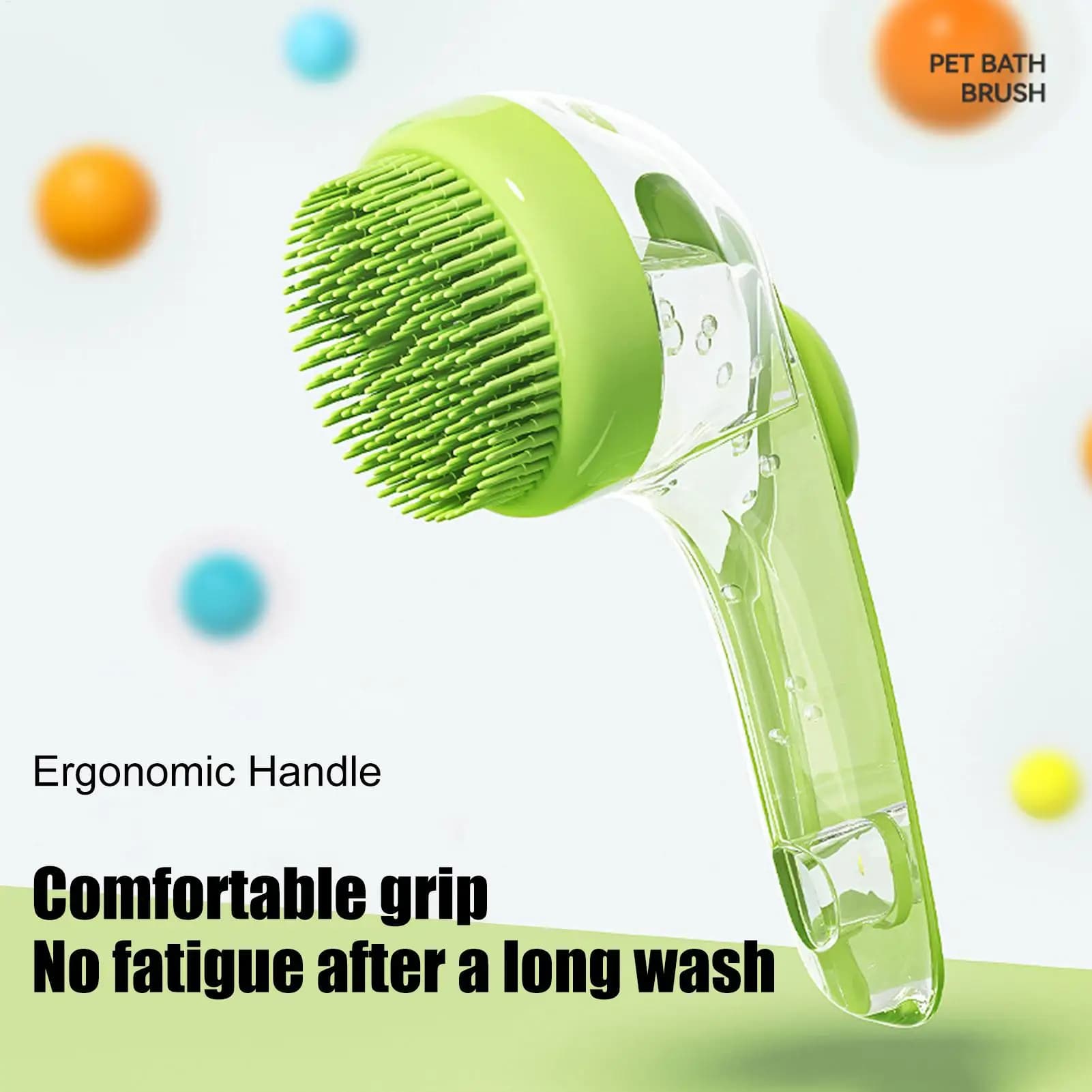 Dog Shampoo Brush with Soap Dispenser
