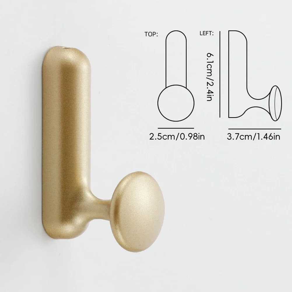 Bathroom Accessories Wall Hooks Wall Coat Rack Wall Hooks for Hanging Clothes Hook for Bags Gold Hangers for Kitchen Towels