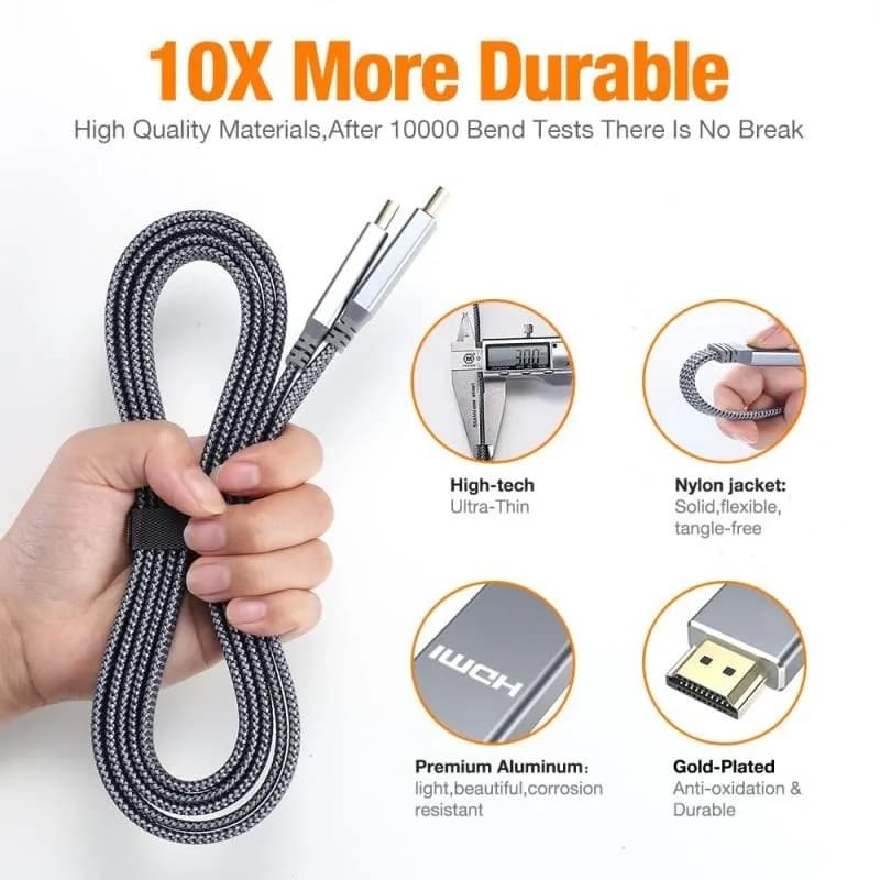 8K HDMI 2.1 Flat Cable 48Gbps