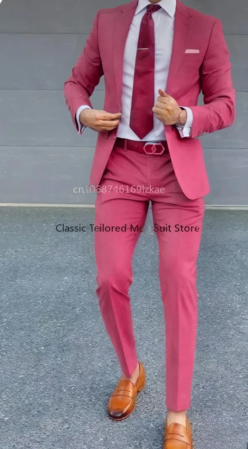 Men's Two Piece Formal Suit Jacket and Pants