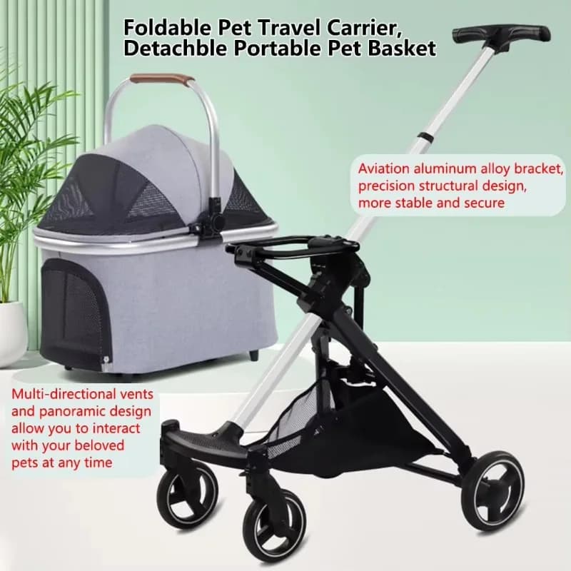 Pet Stroller for Small Dogs Cats Foldable