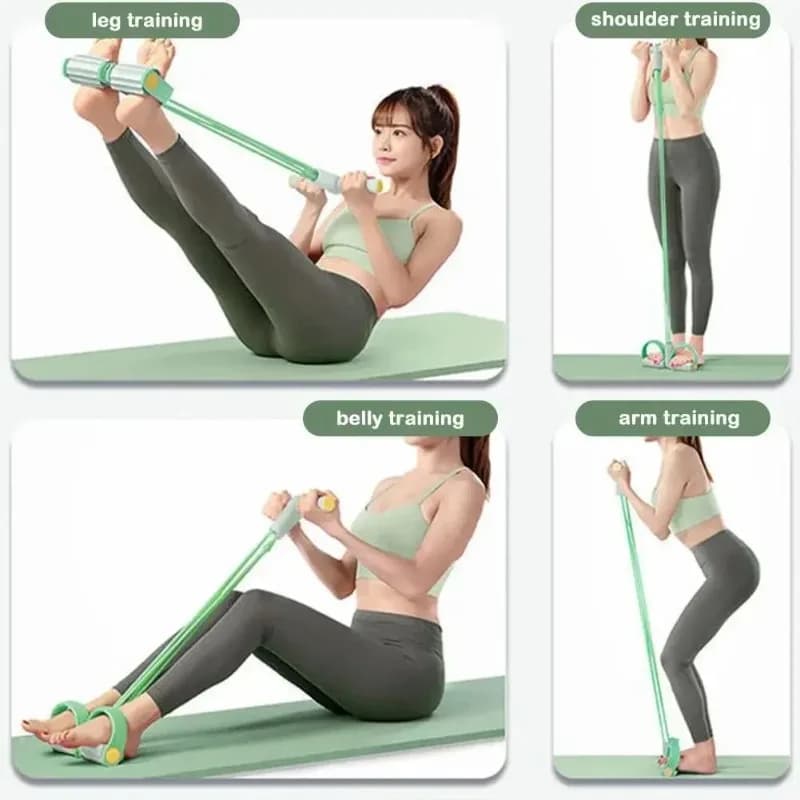 Resistance Bands 6-Tube Resistance Multi Function Tension Rope Fitness Bands Elastic Yoga Pedal Puller Sports Exercises At Gym