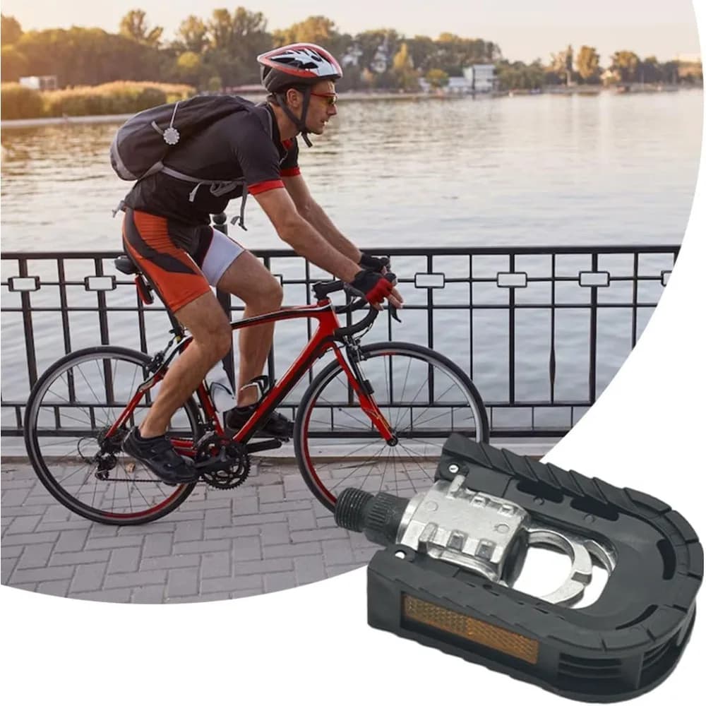 Folding Flat Pedals with Reflective Strips