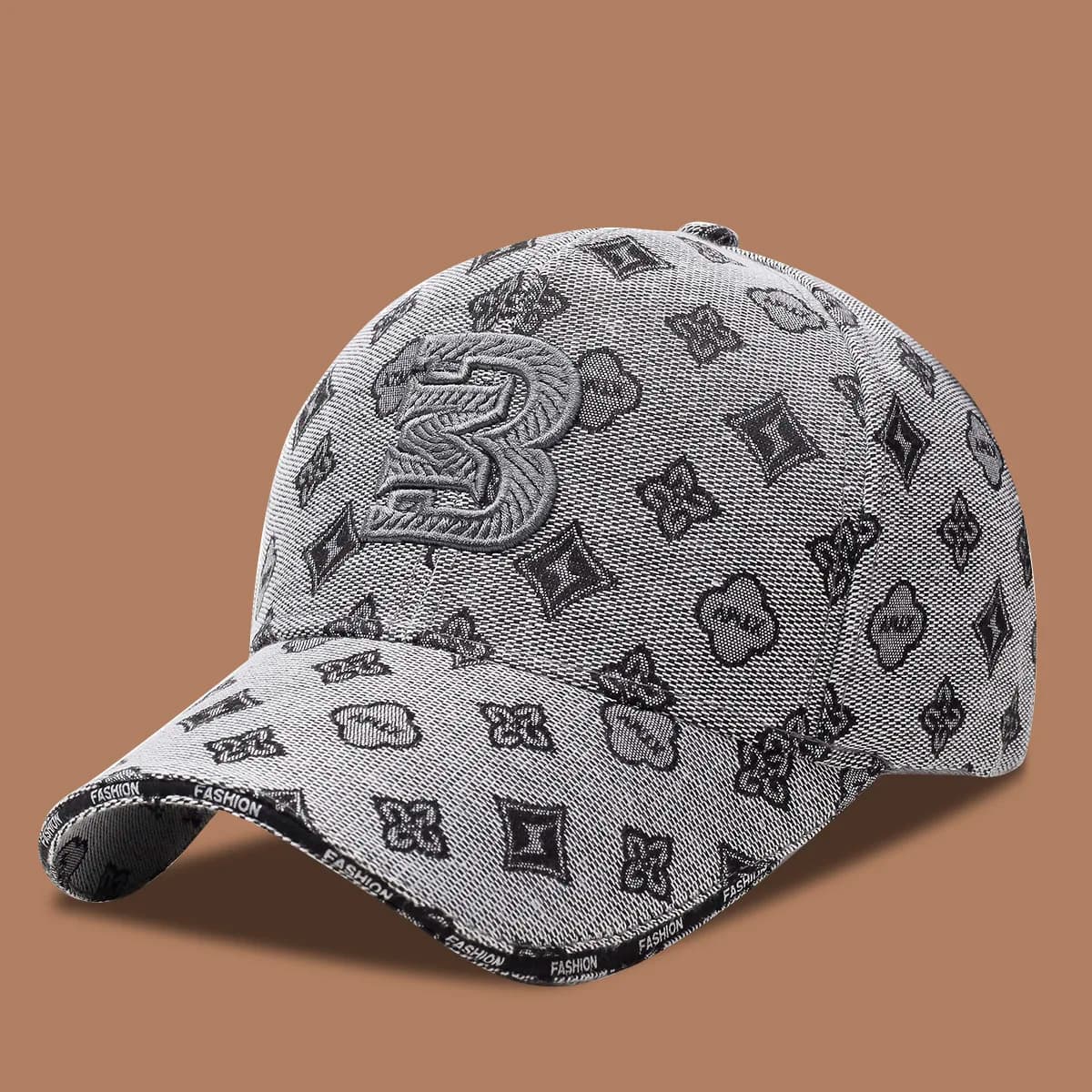 Unisex Baseball Cap with Abstract Embroidery