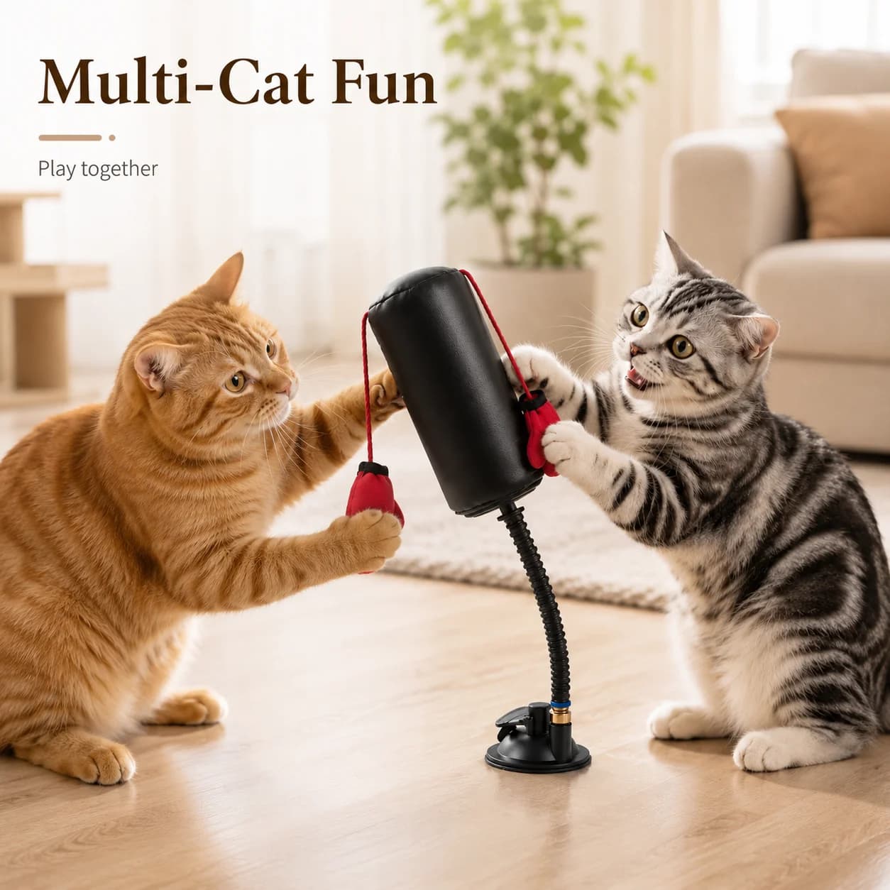 Cat Boxing Toy - Multi-functional Cat Stimulation Boxing Game for Self-Entertainment and Relaxation - Interactive Cat Toy
