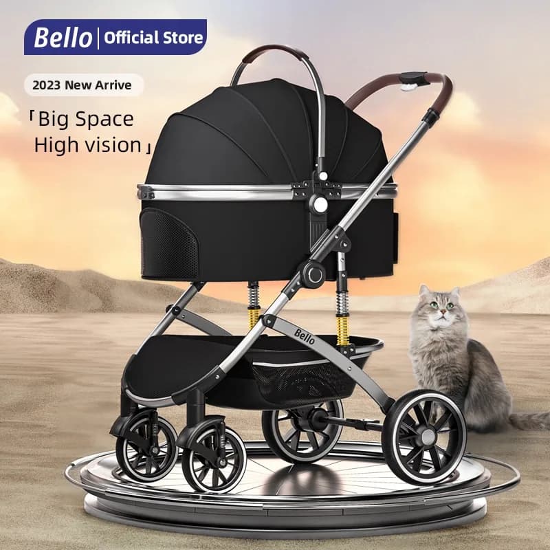 carrinho pet (Ready to Ship) Luxury Pet Trolley Manufacture Pet Stroller Dog Cat Trolley Pet Carriers & Travel Products