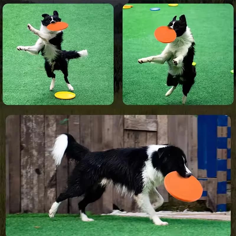 Soft Rubber Dog Flying Disc Toy