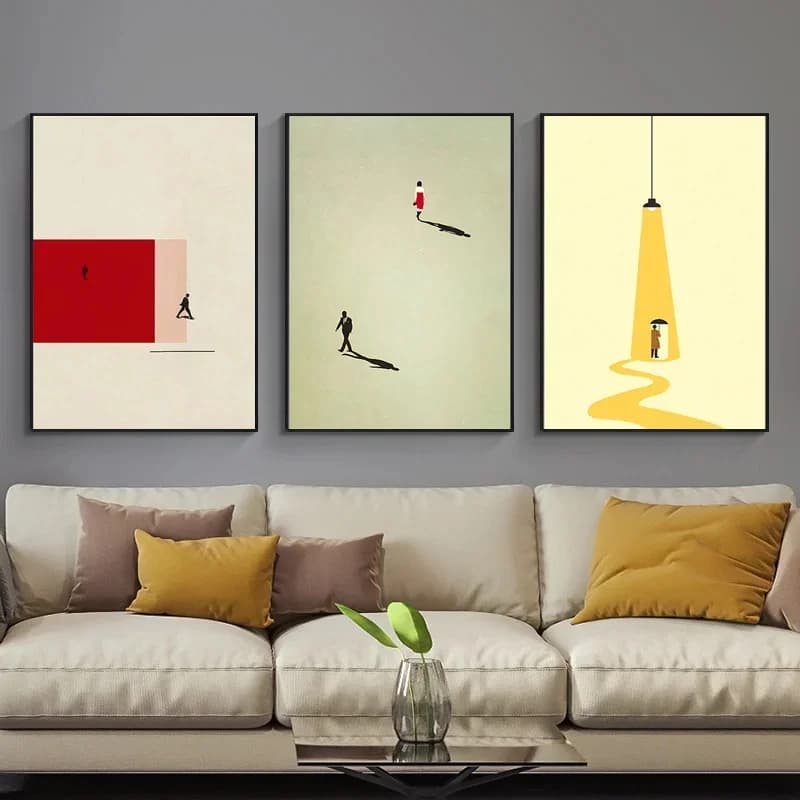 Modern Posture Figure Canvas Wall Print