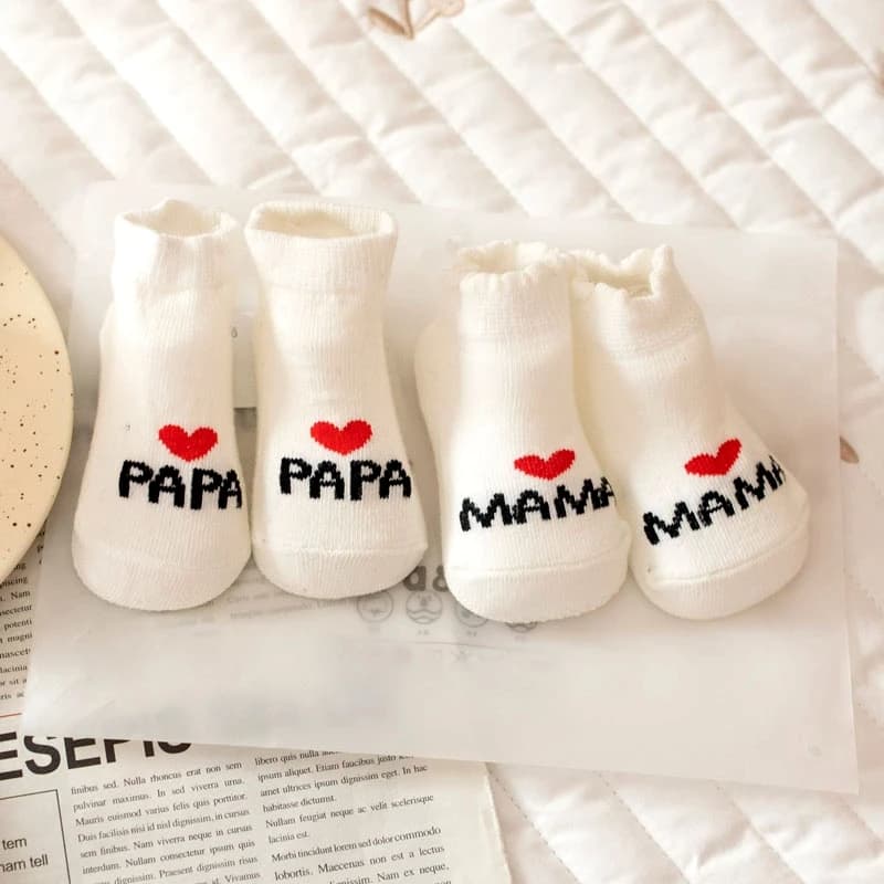 Baby Crew Socks Mama Papa Sentiment Pack
