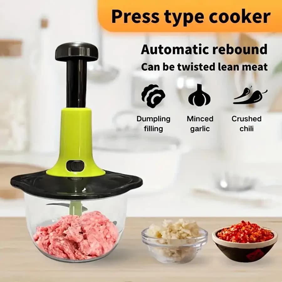 Manual Food Processor with Blade Guard