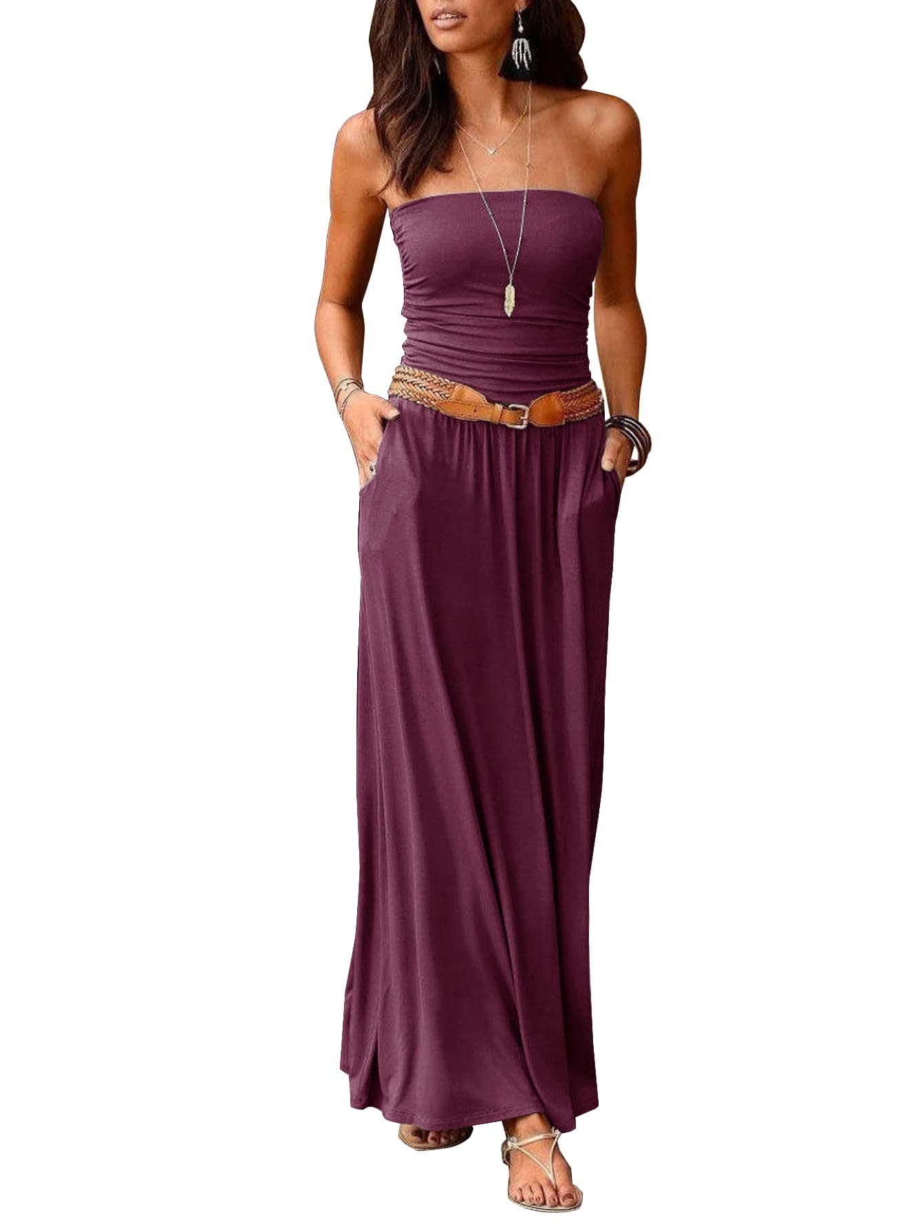 Women's Summer Strapless Casual Dress