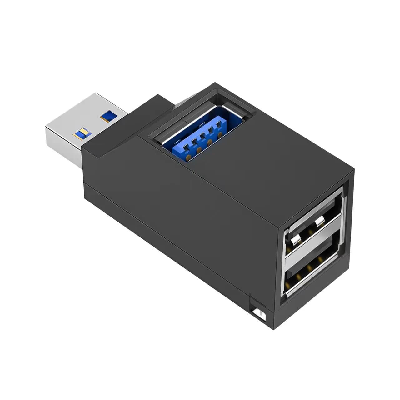 USB 3.0 Hub, 3-Port USB-A Adapter and Distributor, Plug and Play, No Driver Required, Easy to Use, Laptop, PC, Car, Mac Pro, iPa