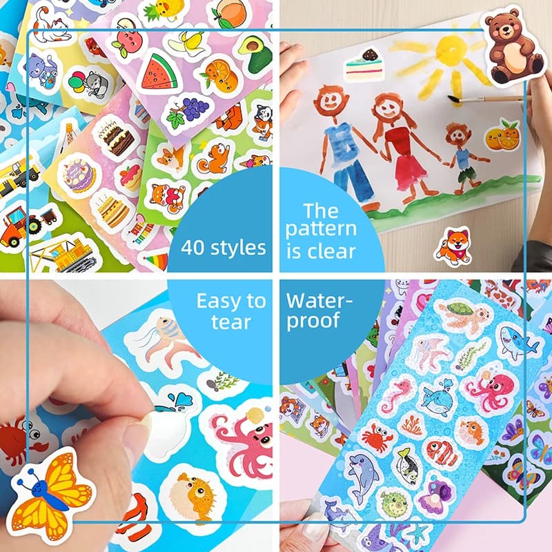 Bulk Sticker Sheets Assortment for Kids Scrapbooking
