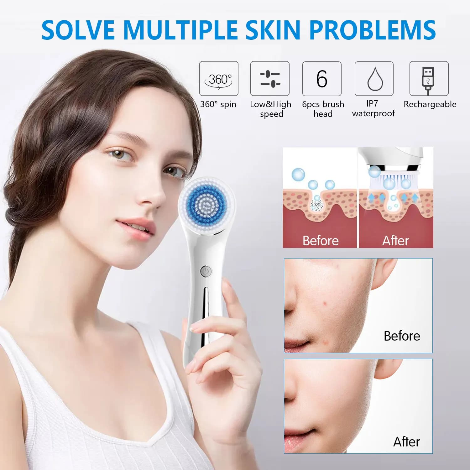 Dual-Mode Facial Cleansing Brush Set