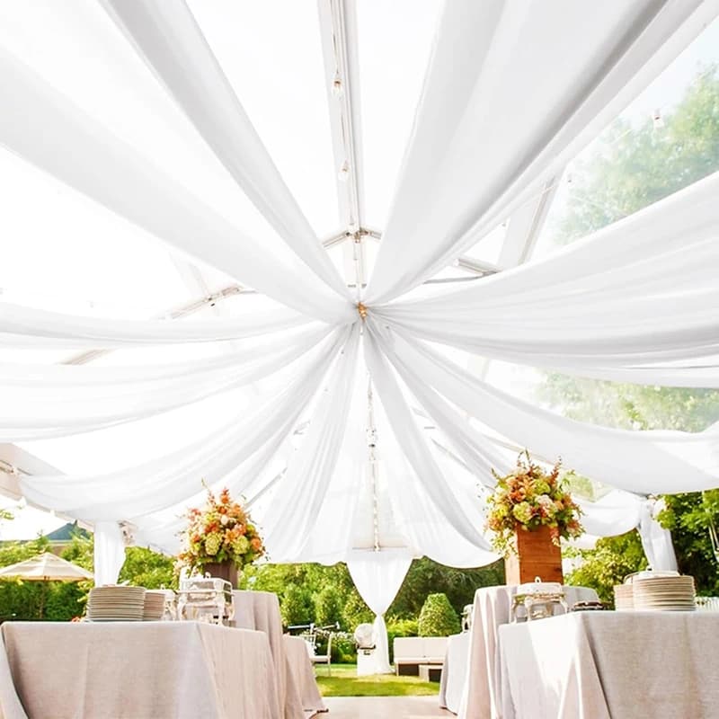 Sheer Chiffon Ceiling Drape Panel