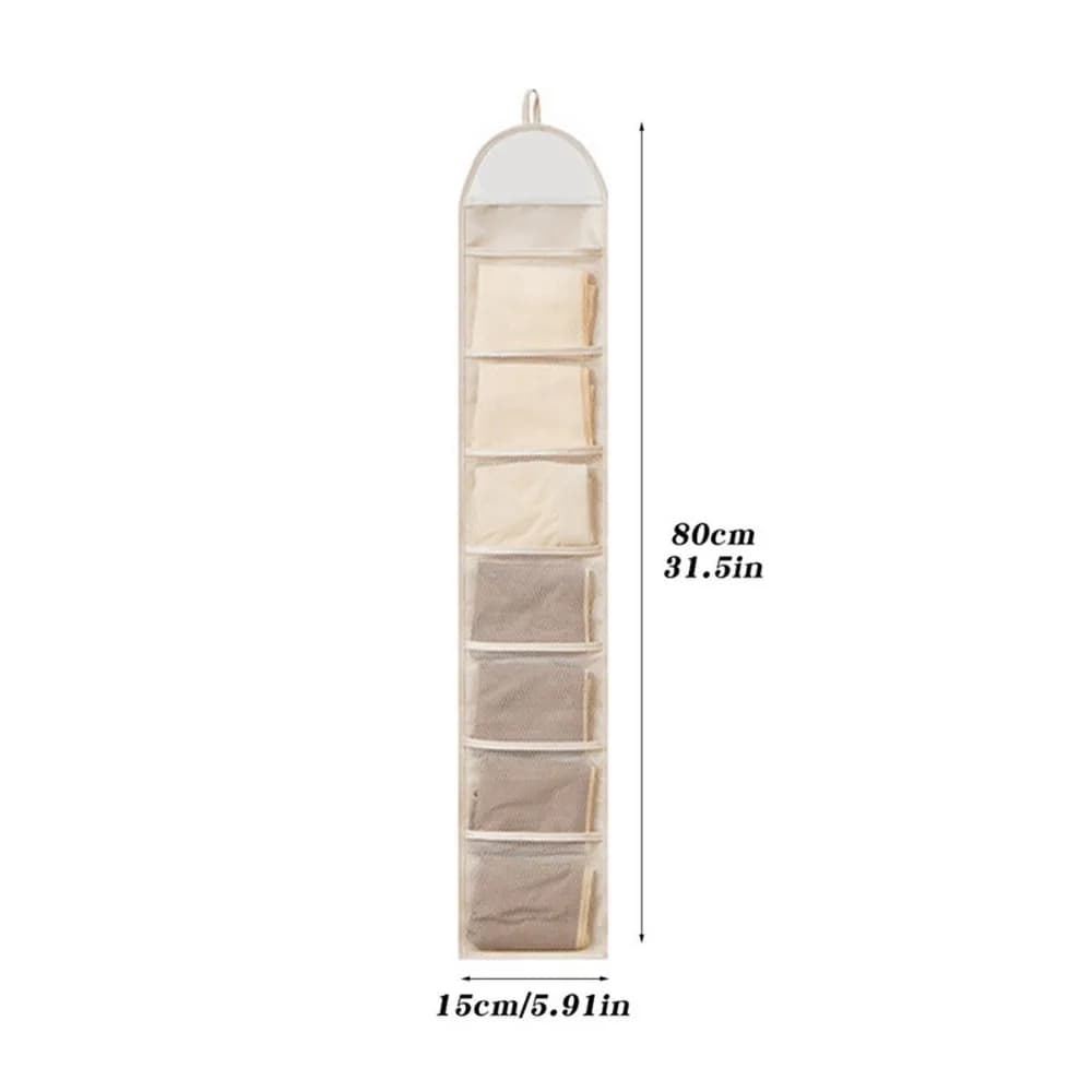 Hanging Closet Organizer with Mesh Pockets