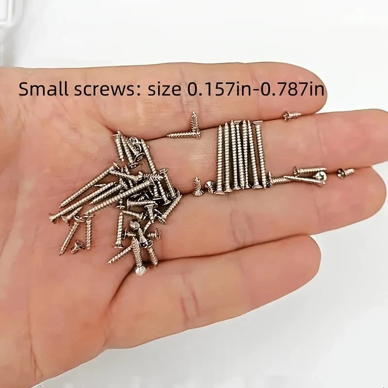 240-Piece Self-Tapping Wood Screw Set, 8 Sizes