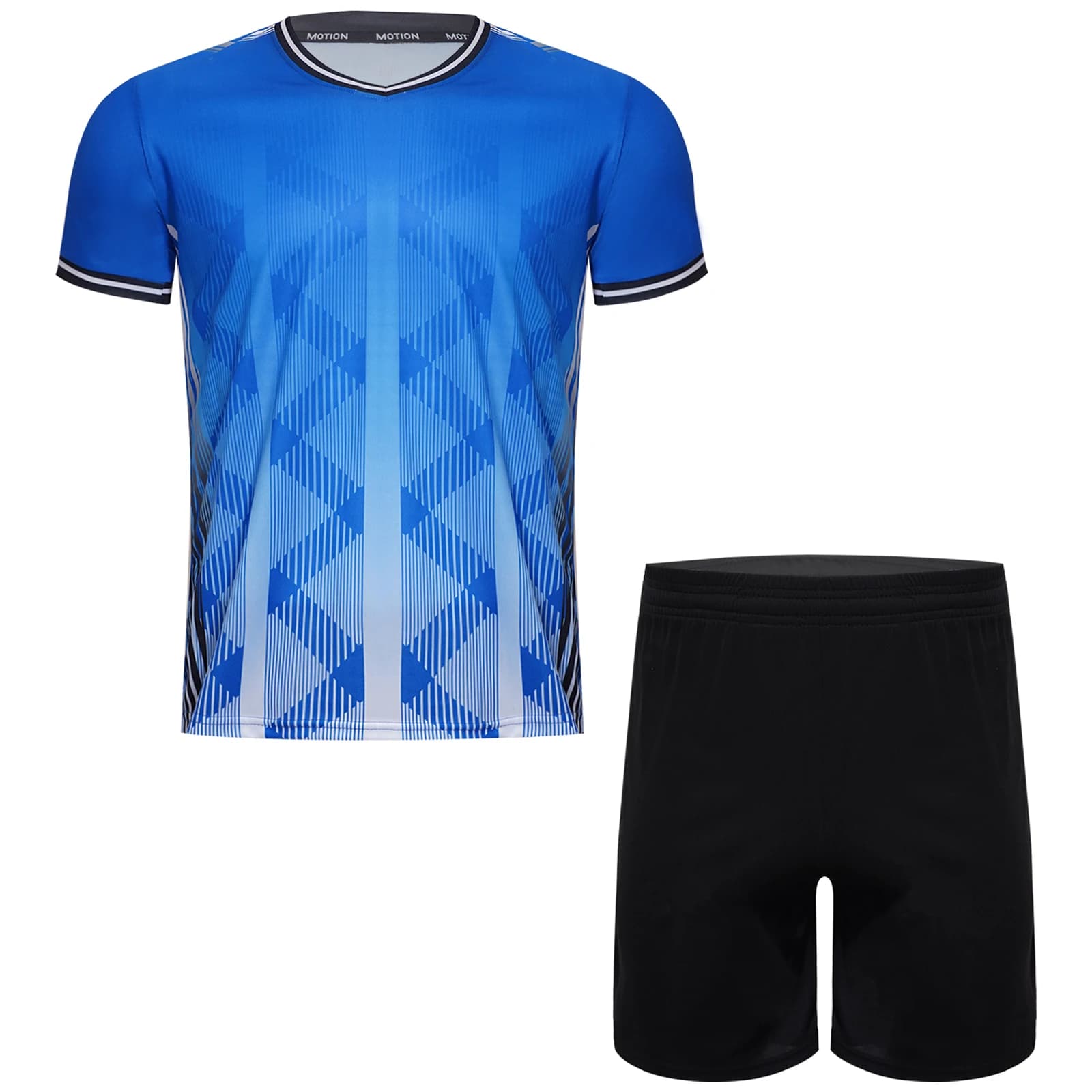 Men's V-Neck Graphic Print Training Uniform Set
