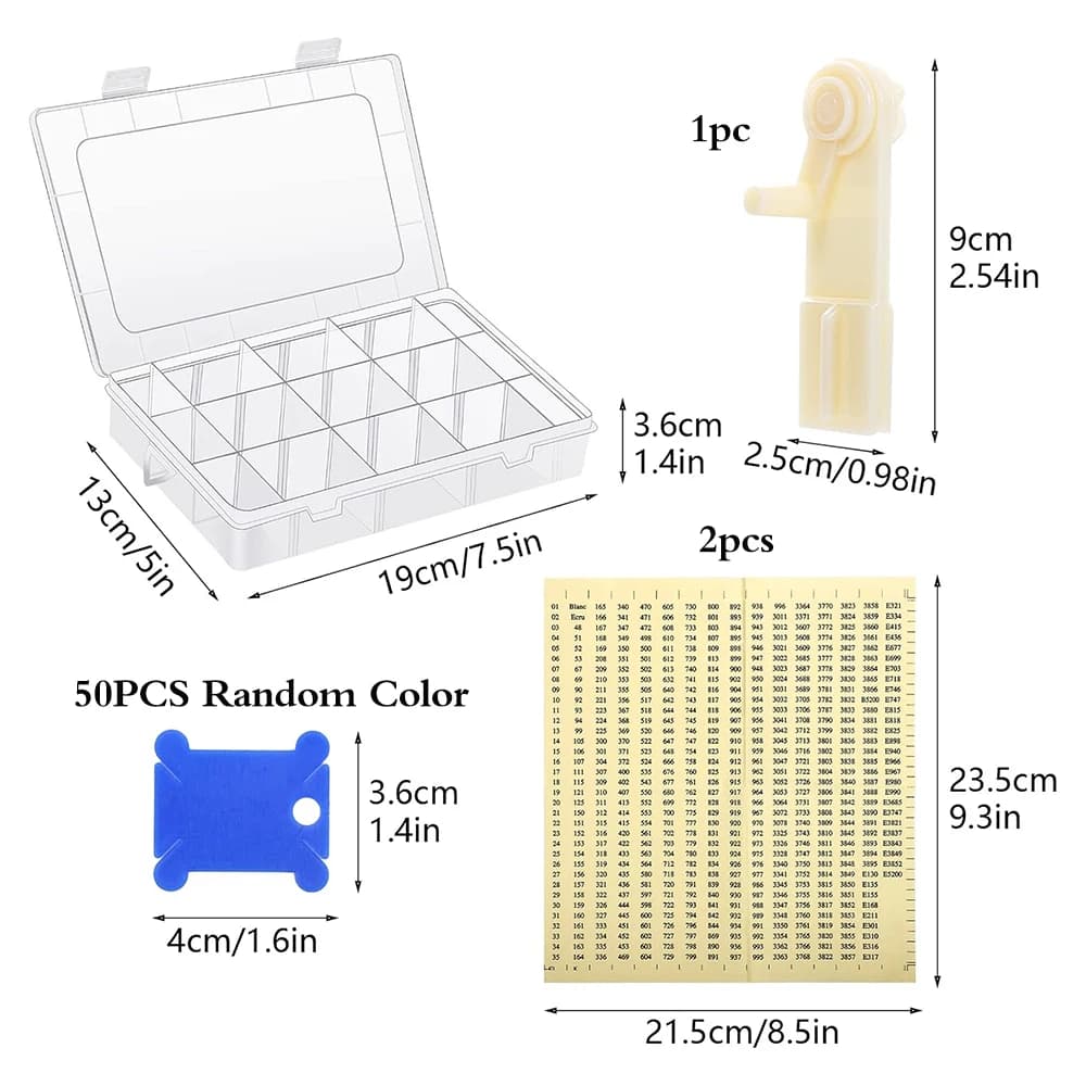 Embroidery Thread Organizer with Bobbin Winder
