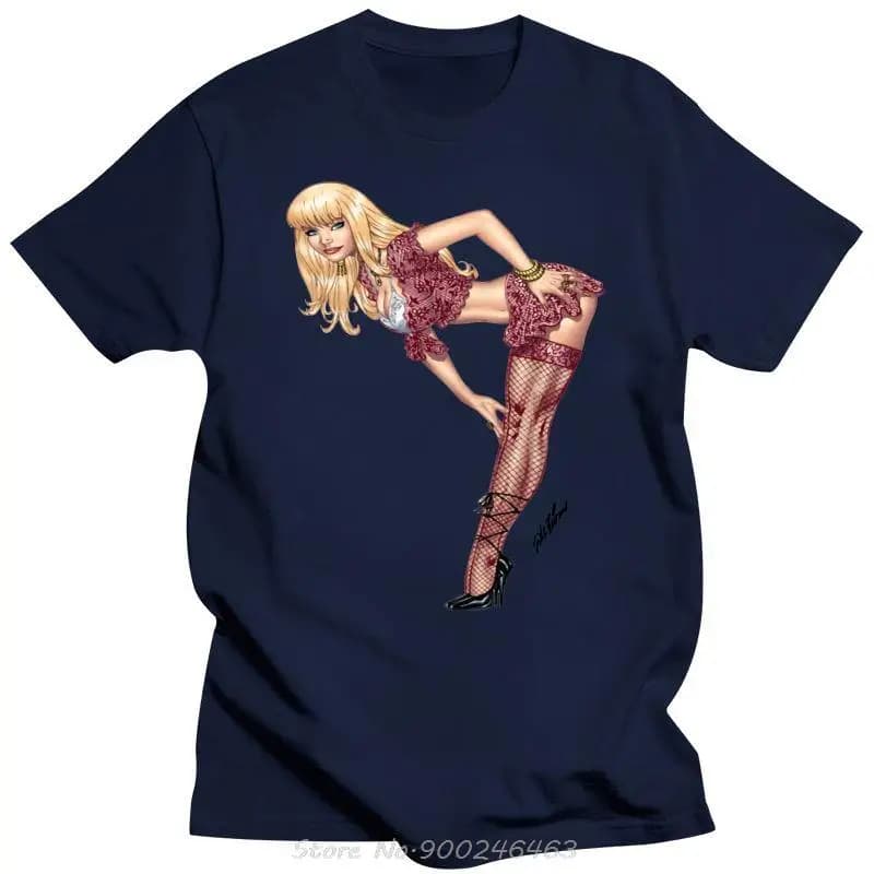 Men Clothing Comfortable Fishnet Stockings And High Heels Young T Shirt  Summer Tops Tshirt O-Neck Cotton Tees Streetwear