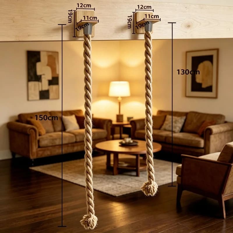 Floor to Ceiling Cat Tree with Sisal Rope Ladder