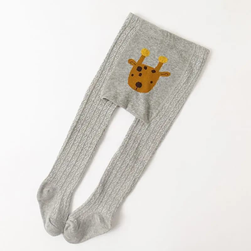 Baby Cotton Tights with Animal Patterns