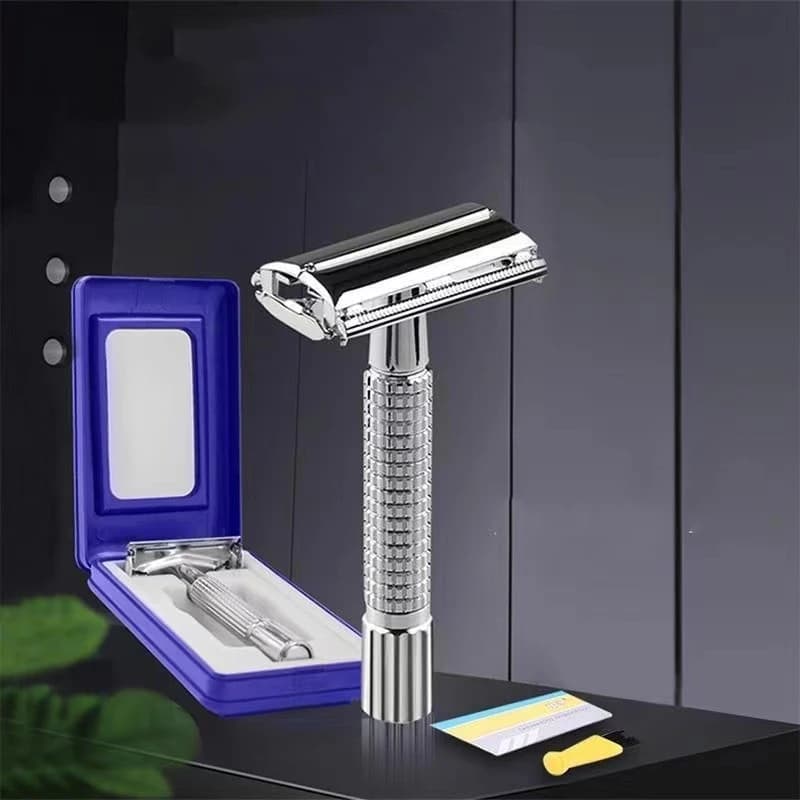 Stainless Steel Straight Razor with 10 Blades
